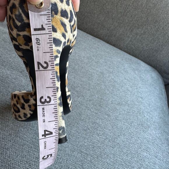 Diane Von Furstenberg Animal Print Ankle Strap Pumps Heels Leather Womens Sz 7.5 - Picture 12 of 14